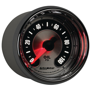 Autometer American Muscle 52mm Full Sweep Electric 0-100 PSI Oil Pressure Gauge