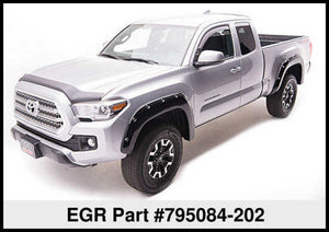 EGR 16+ Toyota Tacoma w/Mudflap Bolt-On Look Color Match Fender Flares - Set - Black