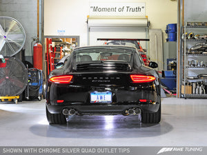 AWE Tuning Porsche 991 SwitchPath Exhaust for PSE Cars Chrome Silver Tips