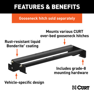 Curt 04-13 Ford F-150 Over-Bed Gooseneck Installation Brackets