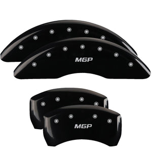 MGP 4 Caliper Covers Engraved Front & Rear MGP Black Finish Silver Char 2019 Mercedes-Benz GLE43 AMG