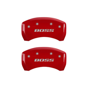 MGP 4 Caliper Covers Engraved Front & Rear MGP Red finish silver ch