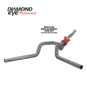 Diamond Eye KIT 4in CB MFLR RPLCMENT PIPE DUAL SS: 2006-2007.5 CHEVY/GMC 6.6L 2500/3500