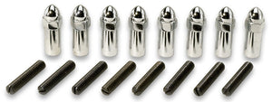 Moroso Chevrolet Small Block (w/1/2in-20 Hold Downs) Valve Cover Acorn Nuts - Chrome - Set of 8