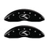 MGP 4 Caliper Covers Engraved Front & Rear Circle K/Kia Black finish silver ch