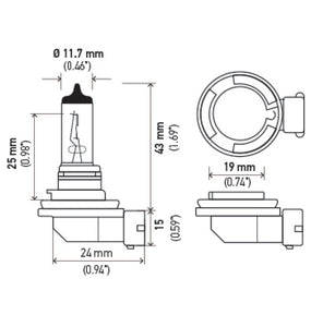 Hella Optilux H8 12V/55W XB Xenon White Bulb (pair)