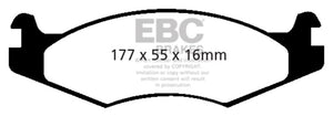 EBC 92-03 Am General H1 Yellowstuff Front Brake Pads