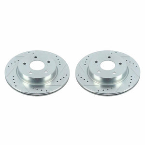 Power Stop 18-19 Nissan Leaf Rear Evolution Drilled & Slotted Rotors - Pair