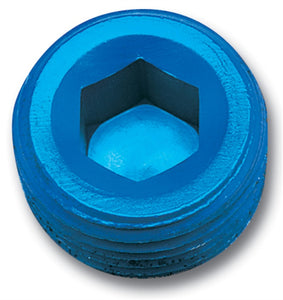 Russell Performance 1/8in Allen Socket Pipe Plug (Blue)