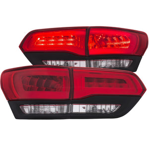 ANZO 2014-2016 Jeep Grand Cherokee LED Taillights Red/Clear