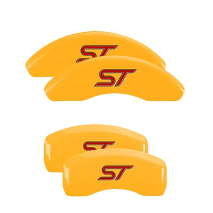 MGP 4 Caliper Covers Engraved Front & Rear MGP Yellow finish black ch