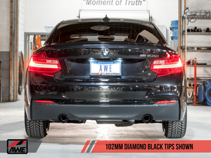 AWE Tuning BMW F22 M235i / M240i Touring Edition Axle-Back Exhaust - Diamond Black Tips (90mm)