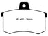 EBC 91-95 Alfa Romeo 164 2.0 Turbo Redstuff Rear Brake Pads