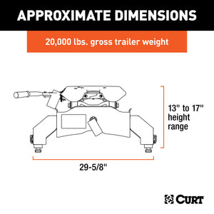 Curt A20 5th Wheel Hitch w/GM Puck System Legs