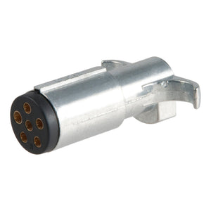 Curt 6-Way Round Connector Plug (Trailer Side Diecast Metal)