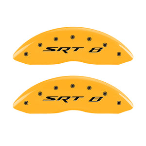 MGP 4 Caliper Covers Engraved Front & Rear Srt8 Yellow Finish Black Char 2006 Jeep Commander