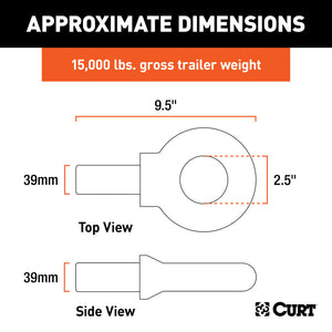 Curt Lunette Eye (15000lbs 2-1/2in I.D.)