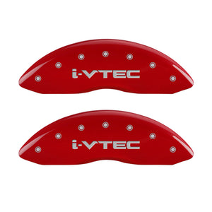 MGP 4 Caliper Covers Engraved Front & Rear i-Vtec Red finish silver ch