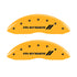 MGP 4 Caliper Covers Engraved Front & Rear With stripes/Avenger Yellow finish black ch