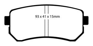 EBC 09-12 Hyundai Elantra 2.0 Touring Yellowstuff Rear Brake Pads