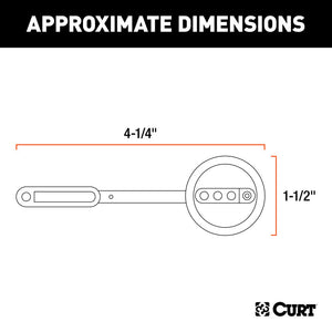 Curt 4-Way Flat License Plate Light Plug Adapter