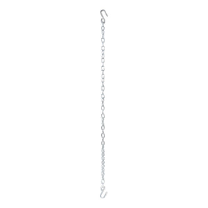 Curt 48in Safety Chain w/2 S-Hooks (2000lbs Clear Zinc Packaged)