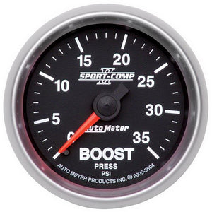 Autometer Sport-Comp II Mechanical 52mm 0-35 PSI Boost Gauge