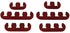 Moroso Spark Plug Wire Separator Kit - 7-9mm - Red