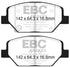 EBC 2016+ Buick Envision 2.0L Turbo Redstuff Front Brake Pads