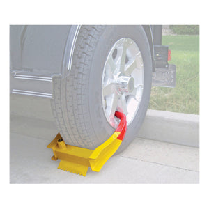 Curt Wheel Chock Lock (Yellow Powder Coat)