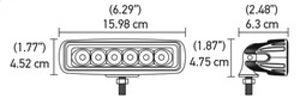 Hella Value Fit Mini Flush Mount 7.7in - 18W White Housing Flood Beam LED Light Bar