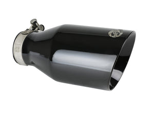 aFe MACH Force-Xp 409 SS Clamp-On Exhaust Tip 2.5in. Inlet / 4.5in. Outlet / 9in. L - Black