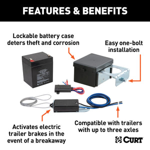 Curt Soft-Trac 2 Breakaway Kit w/Charger