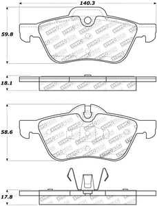 StopTech Street Touring 02-06 Mini Front Brake Pads