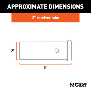 Curt 6in Raw Steel Receiver Tubing (2in Receiver)