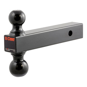 Curt Multi-Ball Mount (2in Solid Shank 2in & 2-5/16in Black Balls)