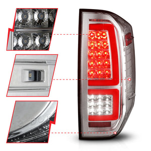 ANZO 2014-2021 Toyota Tundra LED Taillights Chrome Housing/Clear Lens