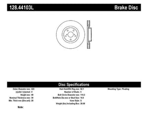 StopTech 93-98 Toyota Supra Turbo Drilled Left Front Rotor