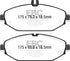 EBC 15+ Mercedes-Benz C300 (W205) 2.0 Turbo Redstuff Front Brake Pads