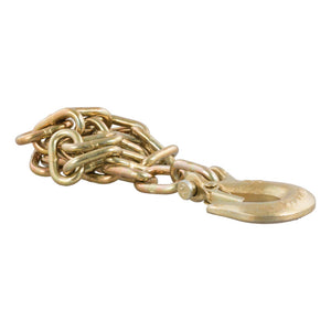 Curt 35in Safety Chain w/1 Clevis Hook (12600lbs Yellow Zinc)