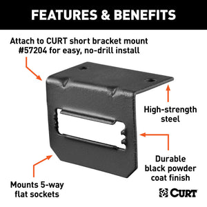 Curt Connector Mounting Bracket for 5-Way Flat