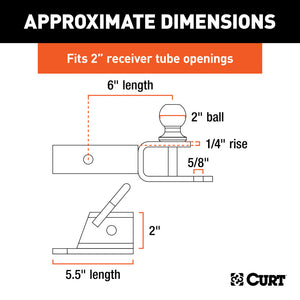 Curt ATV Towing Starter Kit w/2in Shank & 2in Trailer Ball