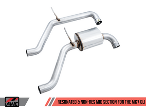 AWE Tuning 18-21 Volkswagen Jetta GLI Mk7 Non-Resonated Exhaust Conversion Kit