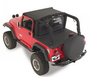 Rampage 1992-1995 Jeep Wrangler(YJ) Tonneau Cover - Black Denim