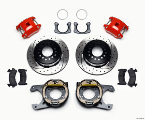 Wilwood D154 P/S P-B Kit Drilled-Red New Big Ford 2.50in Offset