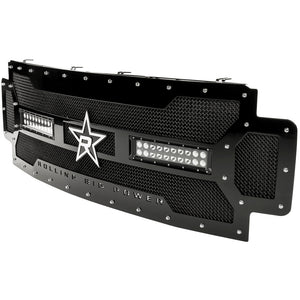 RBP RX-3 Midnight Edition Black LED Bar Grille (Studded) 17 Ford Spr Duty F250/F350 w/o Front Camera