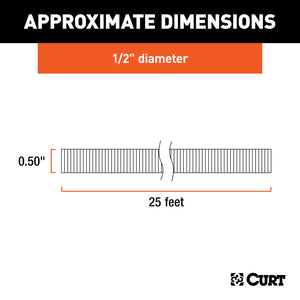 Curt 1/2in Convoluted Slit Loom Tubing (Packaged - 25ft)