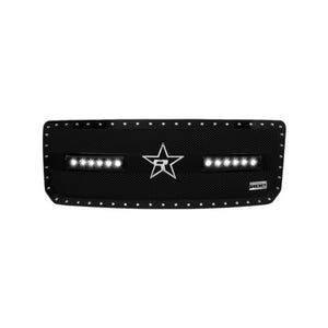 RBP RX-3 Midnight Edition Black LED Bar Grille (Studded) 15-17 GMC Sierra HD 2500/3500