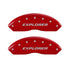 MGP 4 Caliper Covers Engraved Front & Rear Explorer/2011 Red Finish Silver Char 2009 Ford Explorer