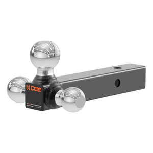 Curt Multi-Ball Mount (2in Hollow Shank 1-7/8in 2in & 2-5/16in Chrome Balls)